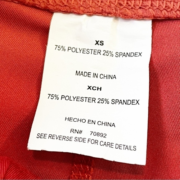 Womens Apana XS Leggings Burnt Orange Teaberry Side Pocket Stretch Fall Autumn - Picture 9 of 10